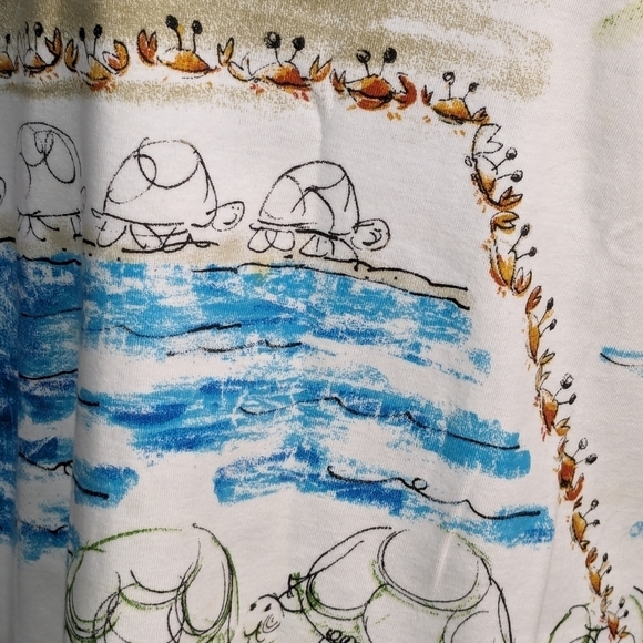 Chico's women's long sleeve geo print stretch knit top size 3 100% cotton BBIN - Picture 6 of 8